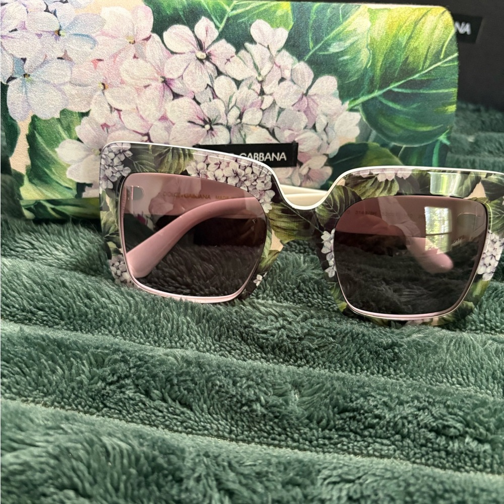 Dolce & Gabbana Pink and Green Sunglasses Modern Design